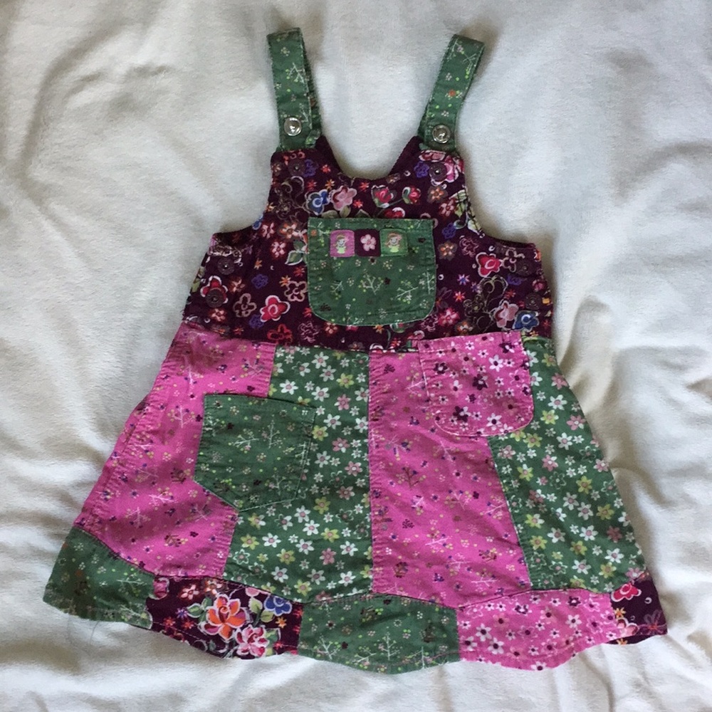 💕 Girl Corduroy Patchwork Dress 💕